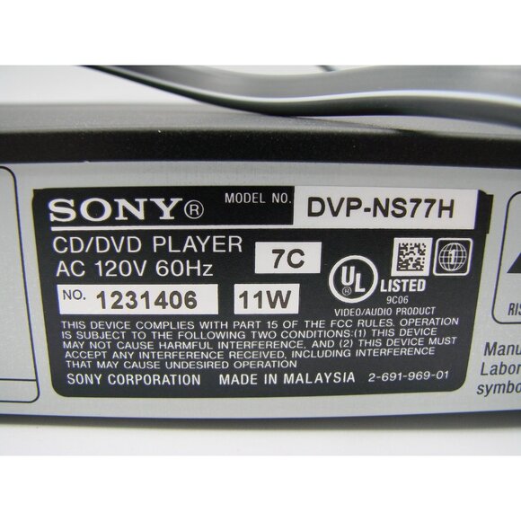 Sony Model DVP-NS77H CD DVD Video Player HDMI Precision Cinema w/ Remote Control - Picture 6 of 14